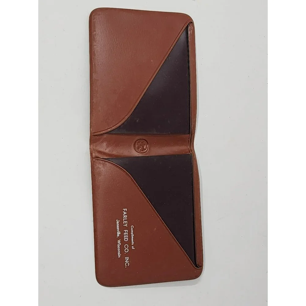 Vintage Remelon‎ Made Mens Wallet With Remelon And Feed Co Advertisement
